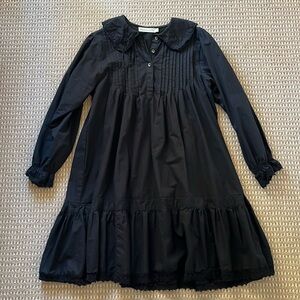 Black Ruffled Dress Nightgown